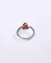 Minimalist Coral (Moonga) Ring in 925 Sterling Silver - Shakti Hr