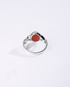 Powerful Coral (Moonga) Ring in 925 Sterling Silver - Shakti