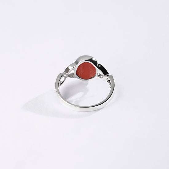 Oval Shape Coral in 925 Silver from Myra Gems 