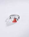 Powerful Coral (Moonga) Ring in 925 Sterling Silver - Shakti Tr