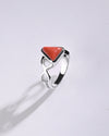 Powerful Coral (Moonga) Ring in 925 Sterling Silver - Shakti Tr