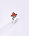 Prestine Coral (Moonga) Ring in 925 Sterling Silver - Shakti Tr