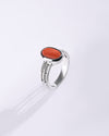 Luxe Coral (Moonga) Ring in 925 Sterling Silver - Shakti