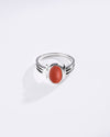 Deluxe Coral (Moonga) Ring in 925 Sterling Silver - Shakti