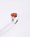 Deluxe Coral (Moonga) Ring in 925 Sterling Silver - Shakti