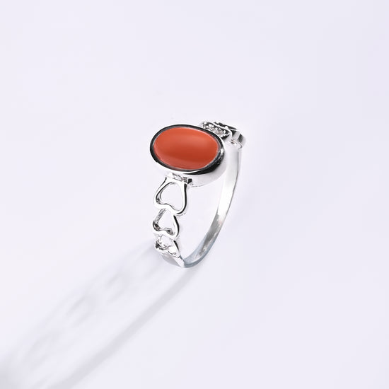 Coral Reef Natural Ring in 925 Sterling Silver Buy from Myra Gems 
