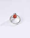 Victorian Coral (Moonga) Ring in 925 Sterling Silver - Shakti