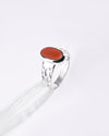 Victorian Coral (Moonga) Ring in 925 Sterling Silver - Shakti