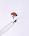 Natural Coral (Moonga) Ring in 925 Sterling Silver - Shakti