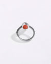 Minimalist Coral (Moonga) Ring in 925 Sterling Silver - Shakti