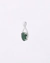 Gentle Curve Emerald Pendant in 925 Silver
