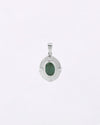 Moonlit Crown Emerald Pendant In 925 Silver