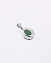 Moonlit Crown Emerald Pendant In 925 Silver
