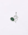 Eternal Om Emerald Pendant in 925 Silver