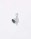 Eternal Om Emerald Pendant in 925 Silver