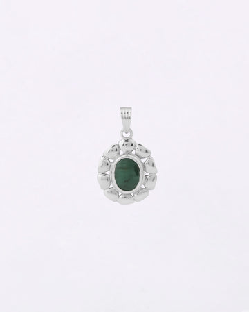Florent Emerald Pendant in 925 Silver