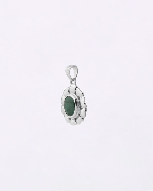 Florent Emerald Pendant in 925 Silver