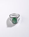 Statement Emerald (Panna) Ring in 925 Sterling Silver - Urja