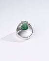 Statement Emerald (Panna) Ring in 925 Sterling Silver - Urja