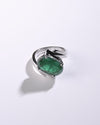 Dreamy Emerald (Panna) Ring in 925 Sterling Silver - Urja