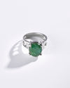 Cherished Emerald (Panna) Ring in 925 Sterling Silver - Urja