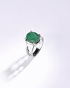 Cherished Emerald (Panna) Ring in 925 Sterling Silver - Urja