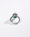 Minimalist Emerald (Panna) Ring in 925 Sterling Silver - Astra