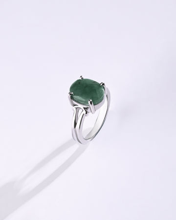 Exclusive Emerald (Panna) Ring in 925 Sterling Silver - Urja