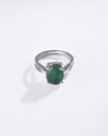 Grace Emerald (Panna) Ring in 925 Sterling Silver - Urja