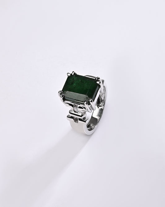 Exotic Emerald (Panna) Ring in 925 Sterling Silver - Nexa Re