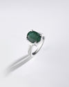 Natural Emerald (Panna) Ring in 925 Sterling Silver - Urja