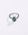 Minimalist Emerald (Panna) Ring in 925 Sterling Silver - Urja