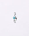 Luna Leaf Turquoise Pendant in 925 Silver