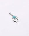 Luna Leaf Turquoise Pendant in 925 Silver