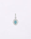 Moonlit Crown Turquoise Pendant in 925 Silver