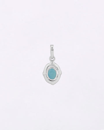 Moonlit Crown Turquoise Pendant in 925 Silver