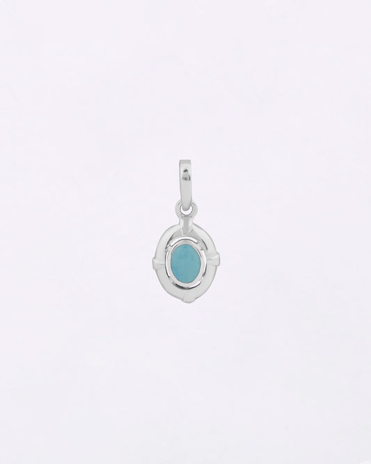 Moonlit Crown Turquoise Pendant in 925 Silver