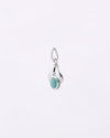 Wave Curve Turquoise Pendant in 925 Silver