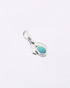 Wave Curve Turquoise Pendant in 925 Silver