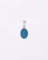 Plain Turquoise Pendant in 925 Silver