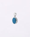 Plain Turquoise Pendant in 925 Silver