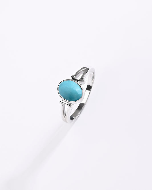 Exclusive Turquoise (Firoza) Ring in 925 Sterling Silver - Shakti