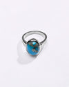 Natural Turquoise (Firoza) Ring in 925 Sterling Silver - Shakti