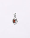 Moonlit Crown Garnet Pendant in 925 Silver