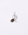 Eternal Om Garnet Pendant in 925 Silver