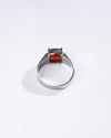 Heirloom Garnet (Gomed) Ring in 925 Sterling Silver - Urja Sq
