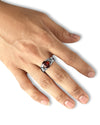 Unique Garnet (Gomed) Ring in 925 Sterling Silver - Urja