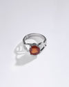 Designer Garnet (Gomed) Ring in 925 Sterling Silver - Urja