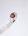 Designer Garnet (Gomed) Ring in 925 Sterling Silver - Urja