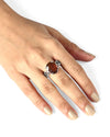 Forever Garnet (Gomed) Ring in 925 Sterling Silver - Urja
